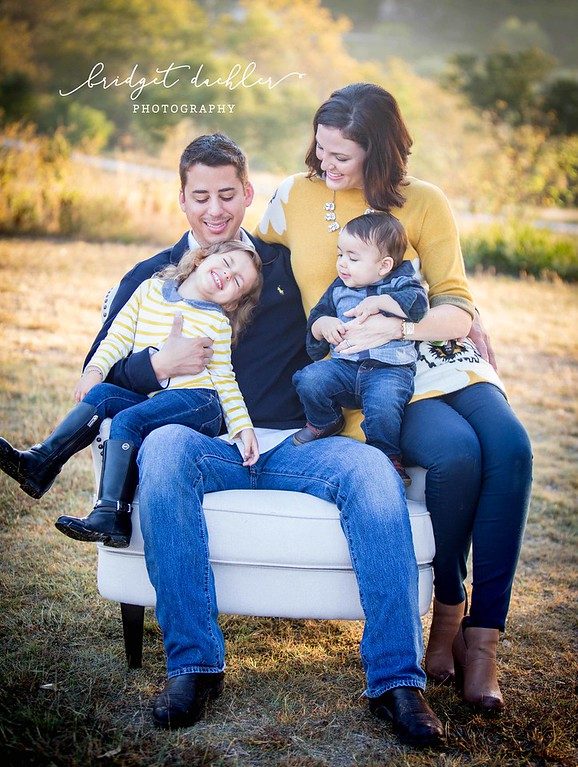 Extended family group portrait photographed on location near Austin (vertical frame 48, variation 5)