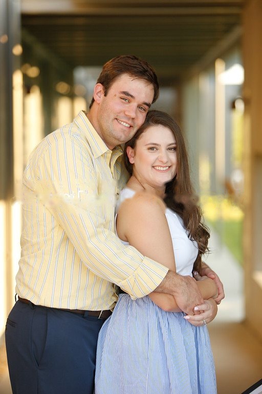 Couple portrait at golden hour on a wedding day in Austin, Texas (vertical frame 54, variation 14)